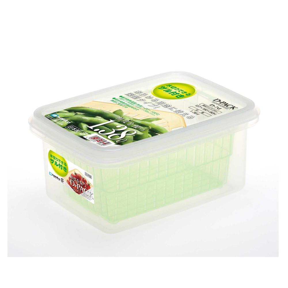 サンコープラスチック ザル付Dパック D-7d 本体1・ザル1・蓋1