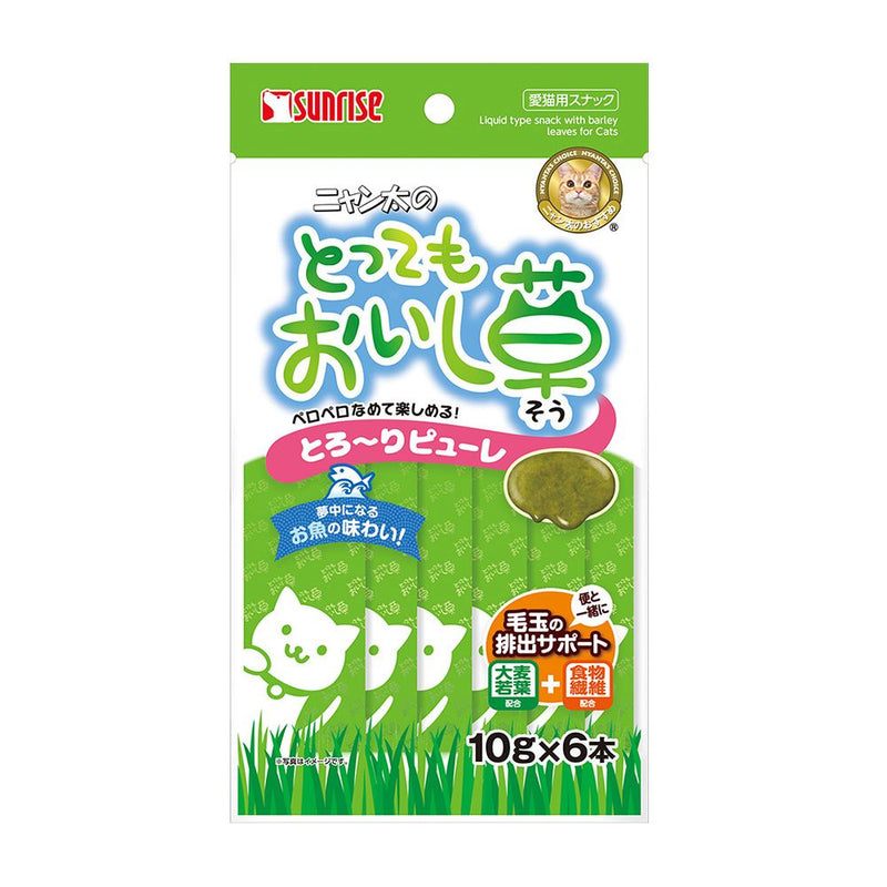 マルカン サンライズ ニャン太のとってもおいし草 とろ～りピューレ 10g×6本