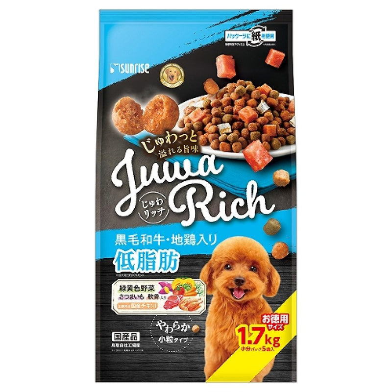 マルカン サンライズ じゅわリッチ 黒毛和牛・地鶏入り 低脂肪 1.7kg