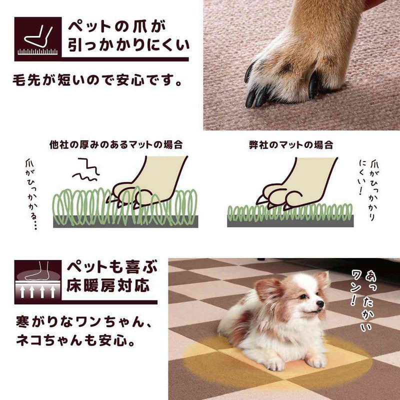 ペット用撥水タイルマット 同色20枚入 ミントグリーン メーカー直送 ▼返品・キャンセル不可【他商品との同時購入不可】