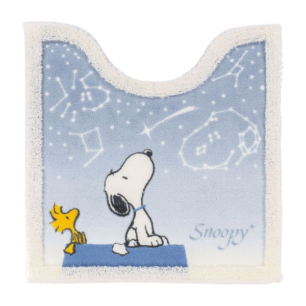 センコー PEANUTS 星空スヌーピートイレマット ブルーグレー