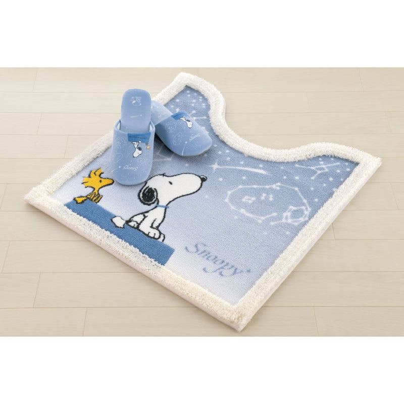センコー PEANUTS 星空スヌーピースリッパ ブルーグレー