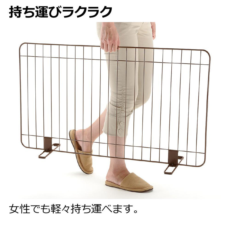 スタンド簡易ペットゲート 90 ブラウン メーカー直送▼返品・キャンセル不可【他商品との同時購入不可】