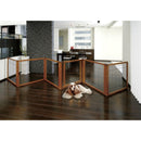 ペット用 木製3WAYサークル 6面90H ブラウン メーカー直送▼返品・キャンセル不可【他商品との同時購入不可】