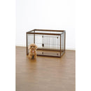 木製ペットサークル 90-60 ダークブラウン メーカー直送▼返品・キャンセル不可【他商品との同時購入不可】