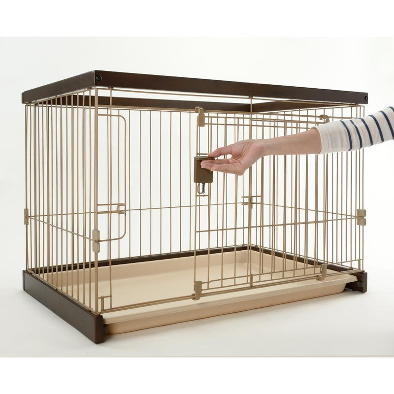木製お掃除簡単ペットサークル 90-60 ダークブラウン メーカー直送▼返品・キャンセル不可【他商品との同時購入不可】