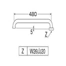 三栄 SANEI 長尺横形パイプ A20J-61X48-16 【直送品】 返品・キャンセル・他商品と同時購入は不可