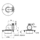 SANEI ツバ広洗濯機排水口 H552-50 【直送品】 返品・キャンセル・他商品と同時購入は不可