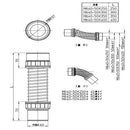 三栄 SANEI パン排水フレキ H640-50X300 【直送品】 返品・キャンセル・他商品と同時購入は不可