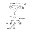 SANEI シングル洗濯機用混合栓 K1700TV-13 【直送品】 返品・キャンセル・他商品と同時購入は不可