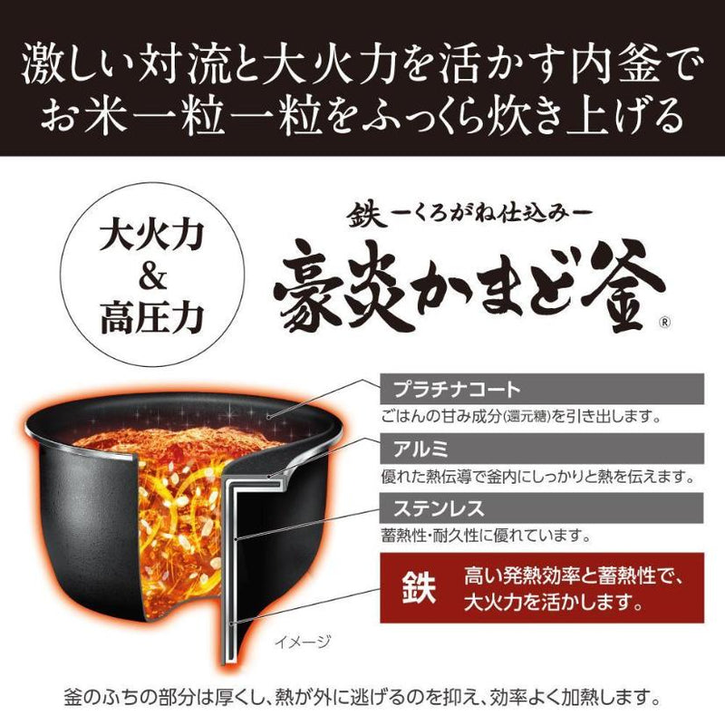 象印 圧力IH炊飯器 NW-JY18-BA 1升炊き メーカー直送 ▼返品・キャンセル不可【他商品との同時購入不可】