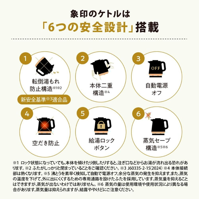 象印 電気ケトル STAN. CK-PA08-WA メーカー直送 ▼返品・キャンセル不可【他商品との同時購入不可】