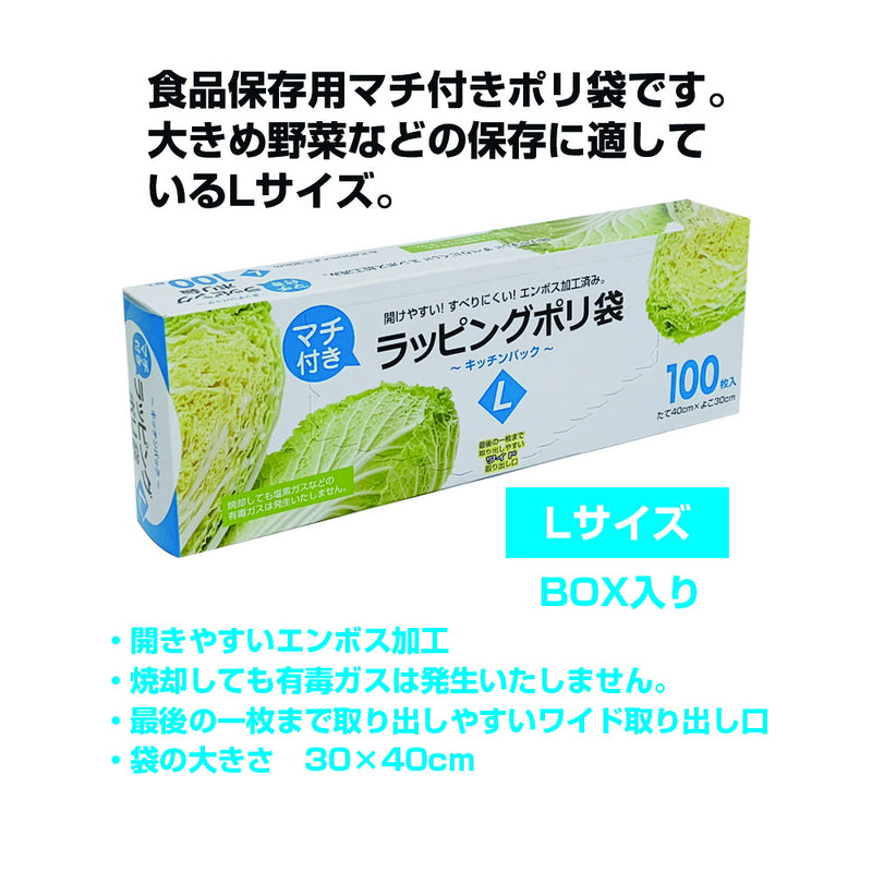 大日産業　ラッピングポリ袋　Ｌ　１００枚入り