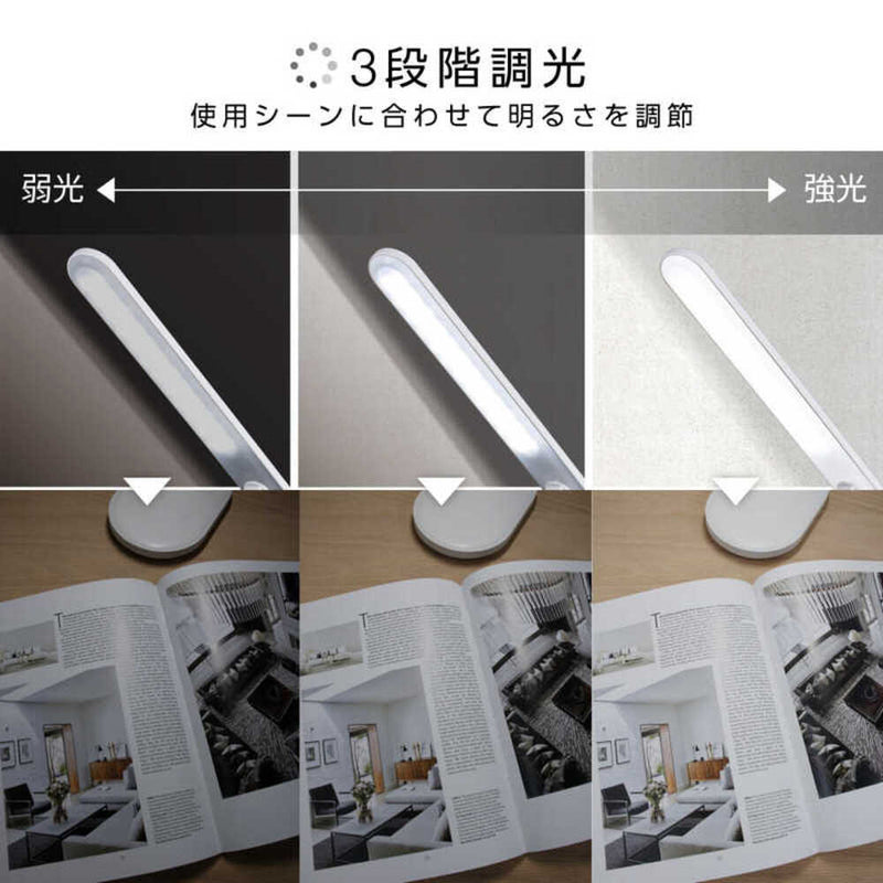 ゼピール LEDスタンドライト ZLT-10B-W 3段階調光 ホワイト 1台