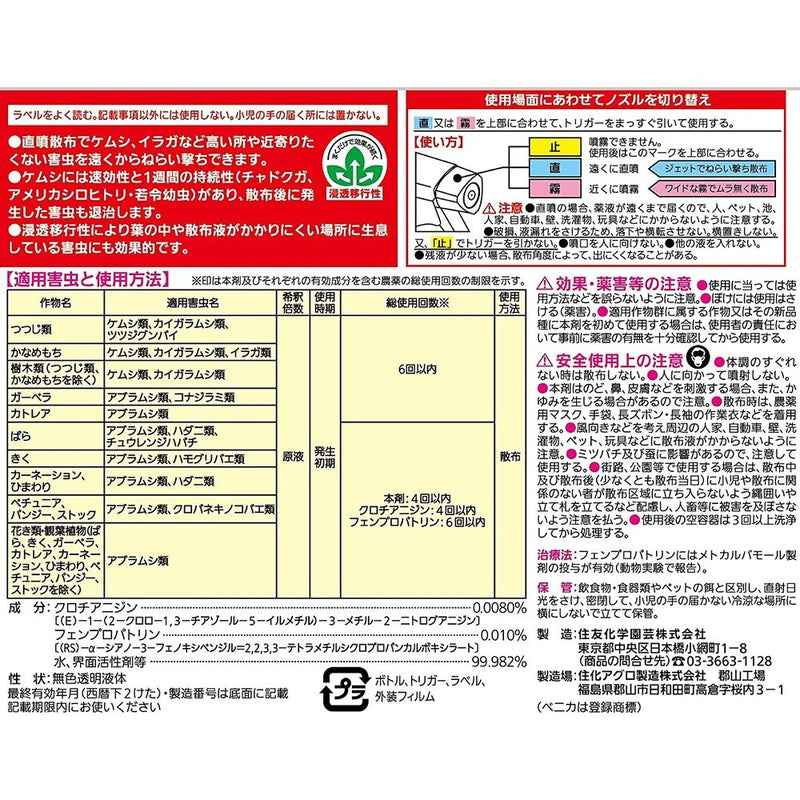 住友化学園芸 ベニカJスプレー 1000ML度