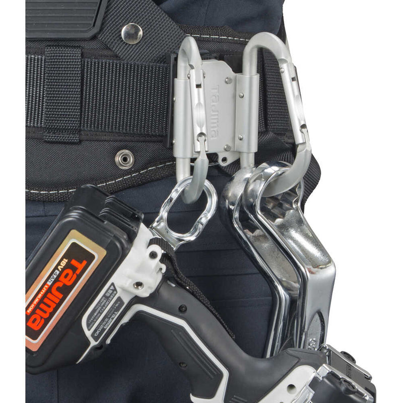 タジマ 着脱式工具ホルダーアルミ カラビナダブル 大 メーカー直送 ▼返品・キャンセル不可【他商品との同時購入不可】