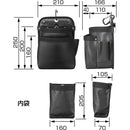 SFKBK2M2H タジマ 着脱式腰袋 K 2段中 ツインフック メーカー直送 ▼返品・キャンセル不可【他商品との同時購入不可】