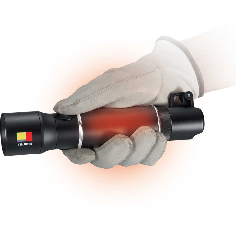 タジマ セフハンドライトヒーターツキ500lmジュウデンチセット メーカー直送 ▼返品・キャンセル不可【他商品との同時購入不可】