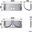 TBJFW タジマ 工具ボックス台車Jフック折りたたみダブル メーカー直送 ▼返品・キャンセル不可【他商品との同時購入不可】