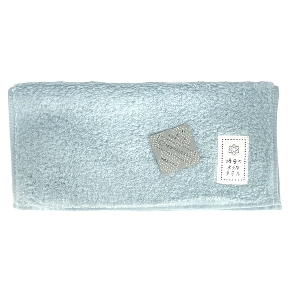 日繊商工 綿雪のようなタオル ベルベットカラー タオルチーフ ライトブルー 1枚