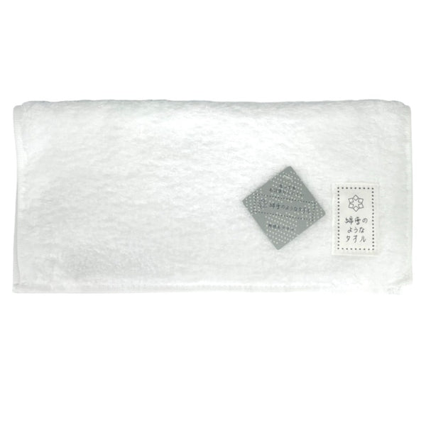 日繊商工 綿雪のようなタオル ベルベットカラー タオルチーフ ホワイト 1枚