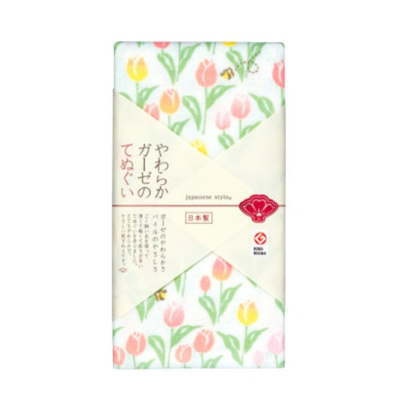 日繊商工 ジャパニーズスタイル チューリップ てぬぐい 1枚