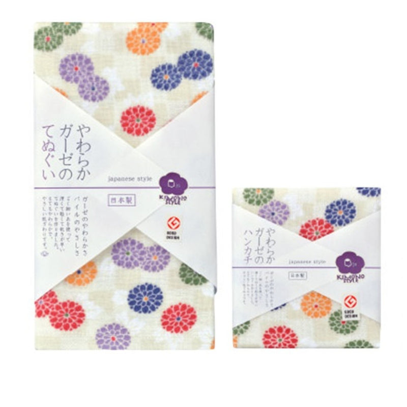 日繊商工 ジャパニーズスタイル 小紋菊 ハンカチ 1枚