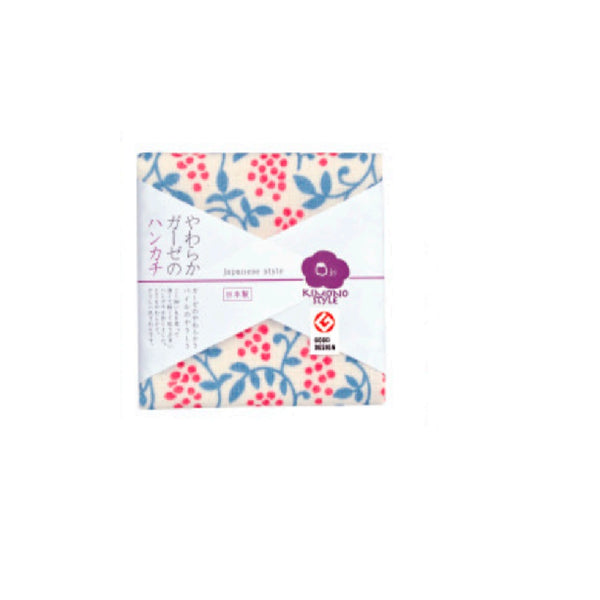 日繊商工 ジャパニーズスタイル 実と唐草 ハンカチ 1枚