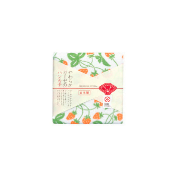 日繊商工 ジャパニーズスタイル いちご畑 ハンカチ 1枚