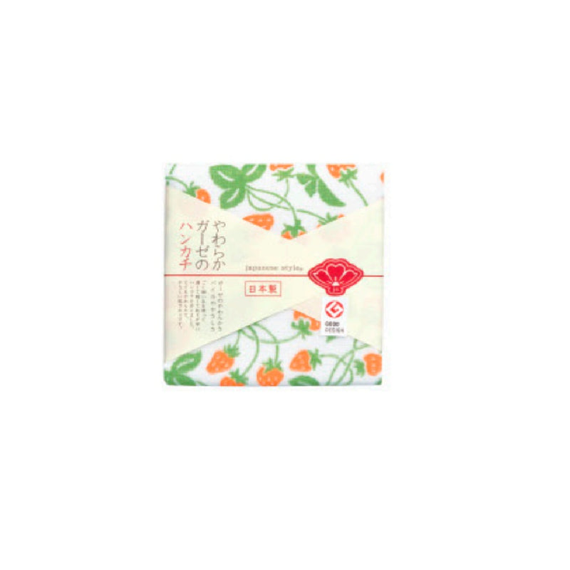 日繊商工 ジャパニーズスタイル いちご畑 ハンカチ 1枚