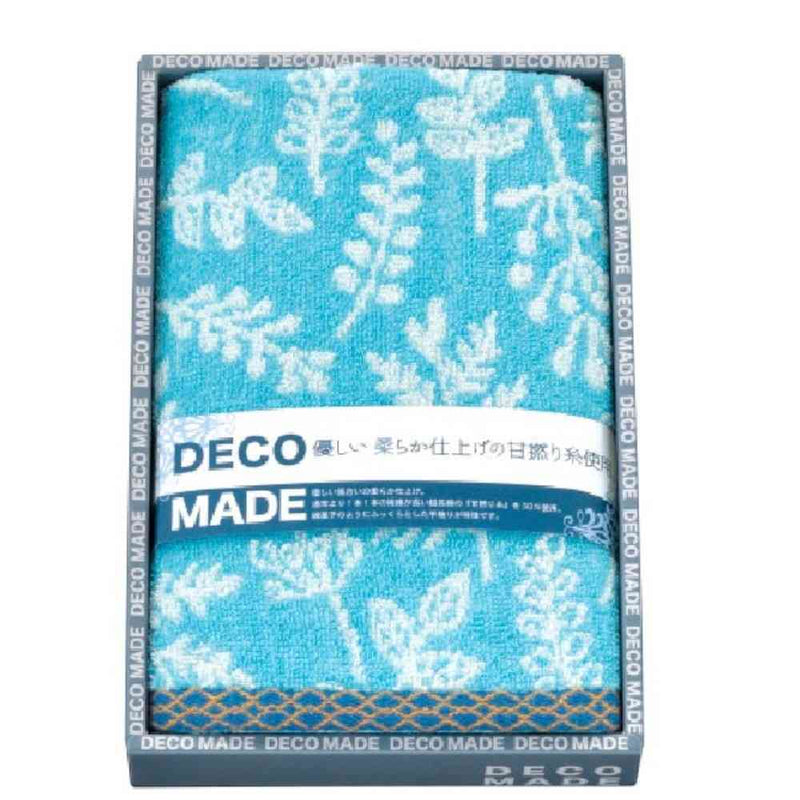 日繊商工 DECO MADE リーバス フェイスタオル ブルー 箱入り 1枚