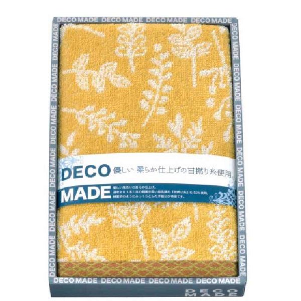 日繊商工 DECO MADE リーバス フェイスタオル イエロー 箱入り 1枚