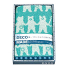 日繊商工 DECO MADE ウッドベアー フェイスタオル ブルー 箱入り 1枚