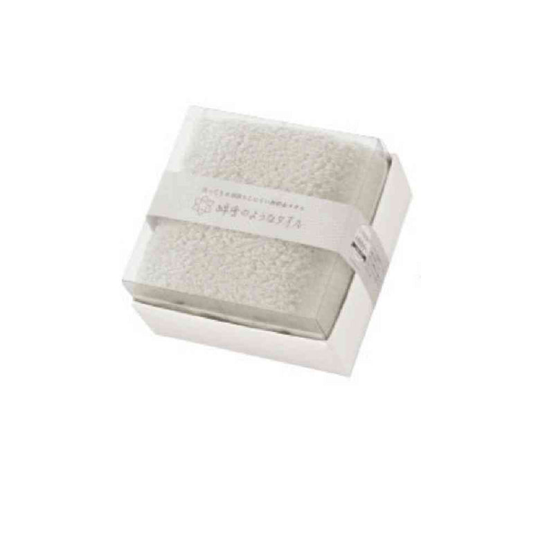 日繊商工 綿雪キューブ フェイスタオル ベージュ 1枚