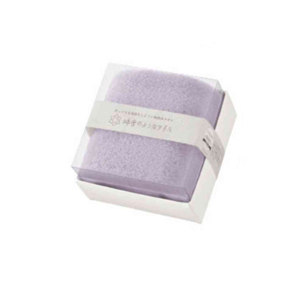 日繊商工 綿雪キューブ フェイスタオル パープル 1枚