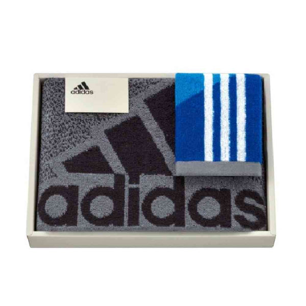 日繊商工 adidas コレクト フェイスタオル×タオルチーフセット 箱入り フェイスタオル1枚・タオルチーフ1枚