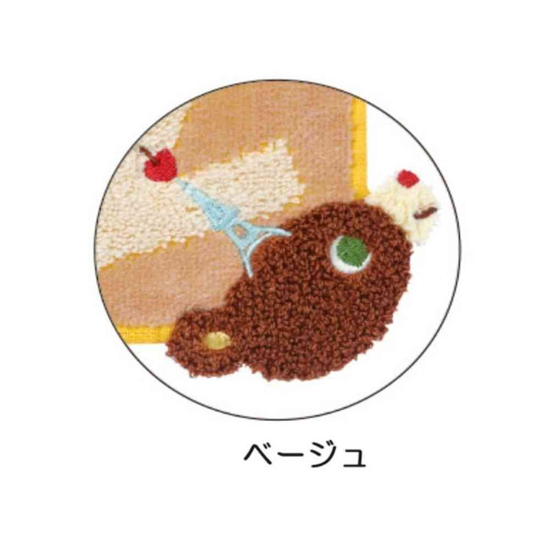 日繊商工 かずくま ワッペン バスタオル ベージュ 1枚