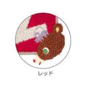 日繊商工 かずくま ワッペン バスタオル レッド 1枚