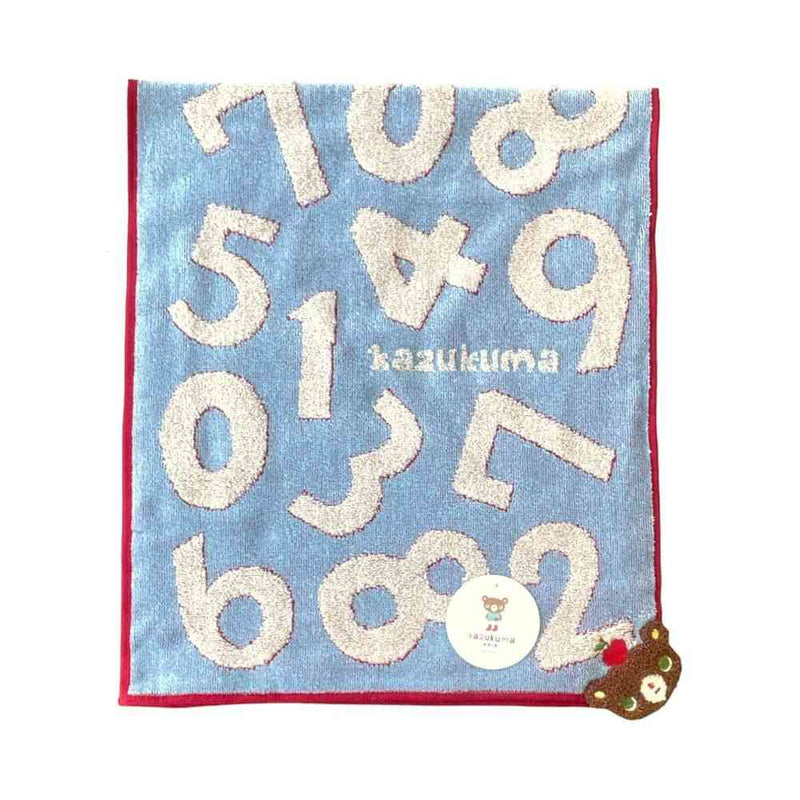日繊商工 かずくま ワッペン タオルチーフ ブルー 1枚