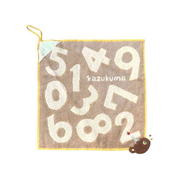 日繊商工 かずくま ワッペン ループ付ウォッシュタオル ベージュ 1枚