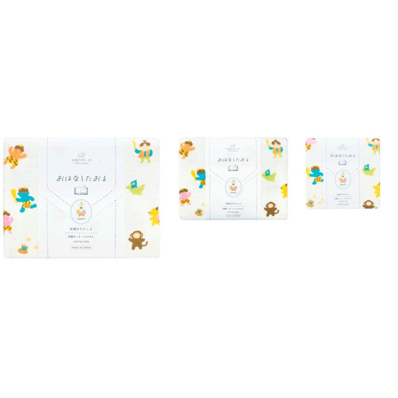 日繊商工 天使のガーゼ おはなしたおる ももたろう フェイスタオル 1枚