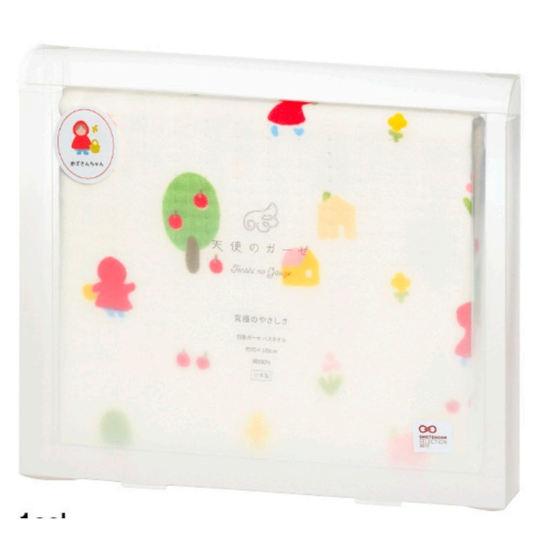 日繊商工 天使のガーゼ おはなしたおる パッケージ入り 赤ずきんちゃん バスタオル 1枚