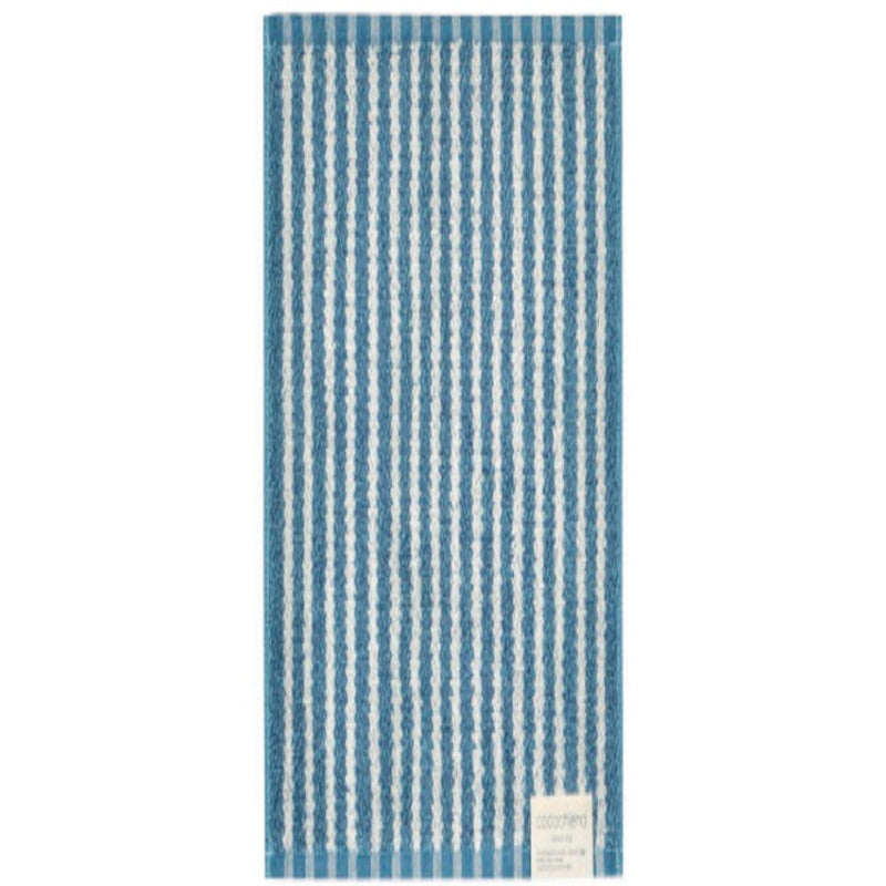 日繊商工 ココチエナ ライン フェイスタオル ネイビーブル 1枚