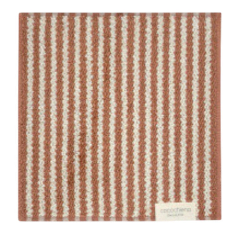 日繊商工 ココチエナ ライン ウォッシュタオル ブラウン 1枚