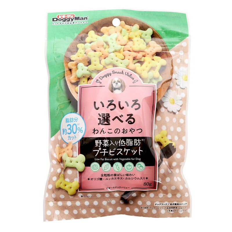 ドギースナックバリュー 野菜入り低脂肪プチビスケット ８０ｇ