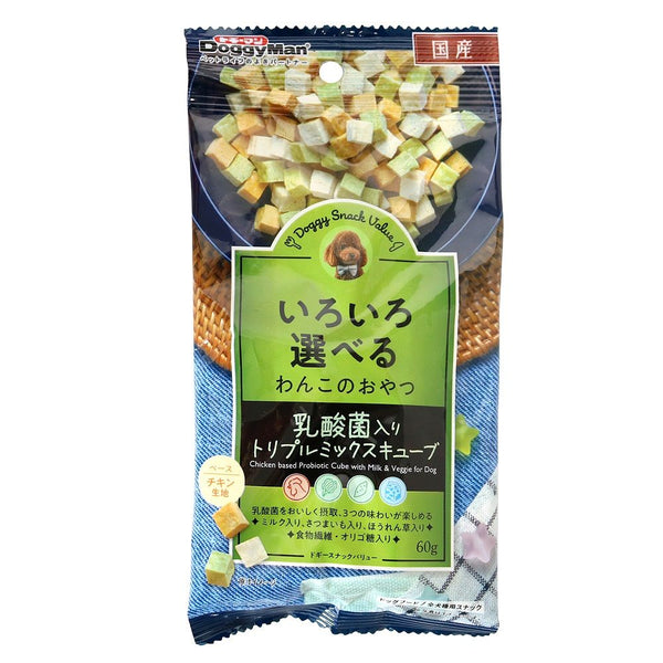 ドギースナックバリュー 乳酸菌入りトリプルミックスキューブ ６０ｇ