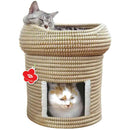 にゃんこのちぐらシリーズ なかよし2段ちぐら 夢 メーカー直送▼返品・キャンセル不可【他商品との同時購入不可】