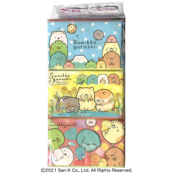 Hayashi Shoji Sumikko Gurashi 可冲散口袋纸巾 6 件装