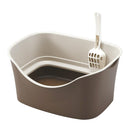 ラクラク猫トイレ Wブロック ブラウン メーカー直送 ▼返品・キャンセル不可【他商品との同時購入不可】