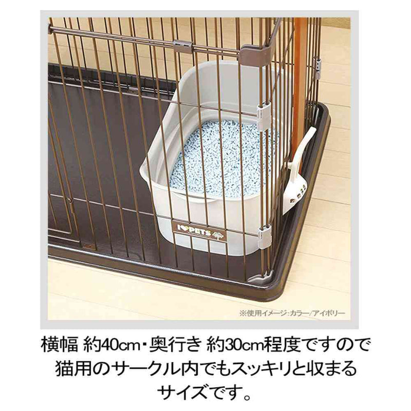 ラクラク猫トイレ Wブロック ブラウン メーカー直送 ▼返品・キャンセル不可【他商品との同時購入不可】